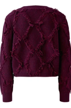 MISS LAGOTTE Pullover bramble berry mit modischen Fransen