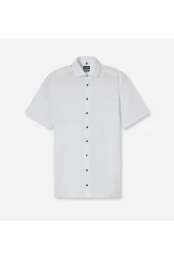 OLYMP Business Hemd Luxor rose geblümt Modern Fit Kurzarm