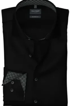 OLYMP Business Hemd Luxor schwarz Modern Fit Langarm