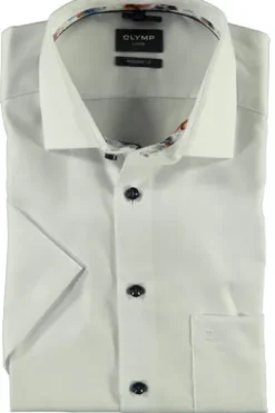 OLYMP Hemd Modern Fit Luxor Weiss Modern Fit Kurzarm