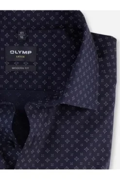OLYMP Luxor City Hemd uni 1/1 MF marine