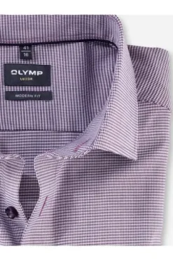 OLYMP Luxor City Hemd uni 1/1 MF pflaume