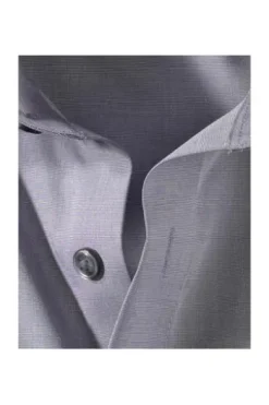 OLYMP Luxor gemustertes Hemd langarm Slim Fit mittelgrau