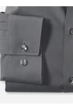 OLYMP Luxor gemustertes Hemd langarm Slim Fit mittelgrau