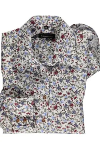 OS TRACHTEN Bluse grün im floralen Dessin
