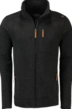 OS TRACHTEN Fleece-Jacke anthrazit meliert