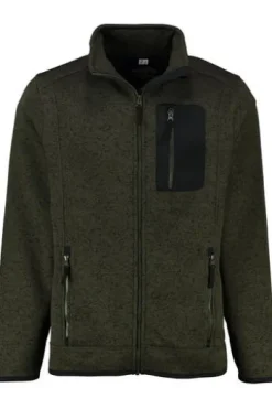 OS TRACHTEN Fleece-Jacke dunkelgrün meliert