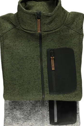 OS TRACHTEN Fleece-Jacke oliv meliert