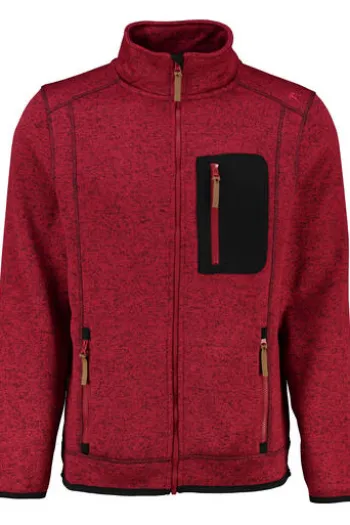 OS TRACHTEN Fleece-Jacke rot meliert