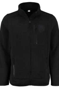 OS TRACHTEN Fleece-Jacke schwarz meliert