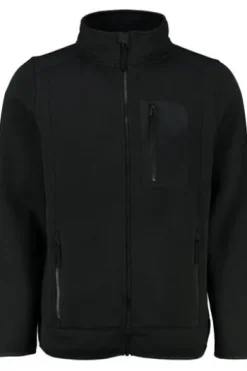 OS TRACHTEN Fleece-Jacke schwarz meliert