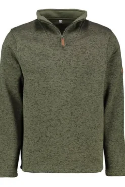 OS TRACHTEN Fleece-Troyer oliv meliert