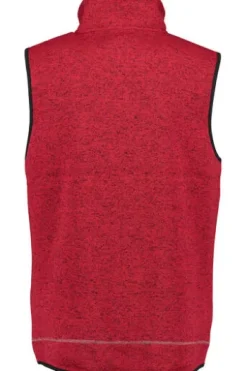 OS TRACHTEN Fleece-Weste rot meliert