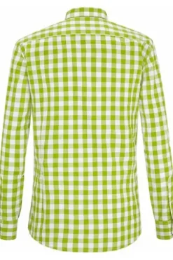 OS TRACHTEN Groß-Karohemd Slim Fit grün