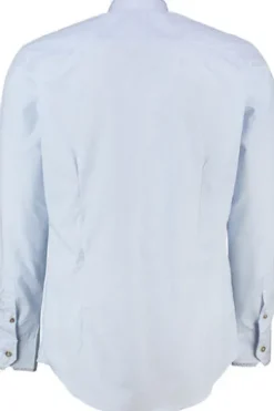 OS TRACHTEN Hemd hellblau einfarbig Slim Fit Langarm