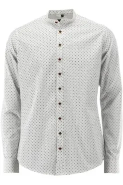 OS TRACHTEN Hemd jeans gemustert Slim Fit Langarm