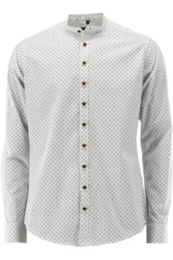 OS TRACHTEN Hemd jeans gemustert Slim Fit Langarm