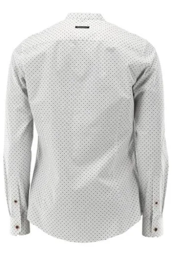 OS TRACHTEN Hemd jeans gemustert Slim Fit Langarm