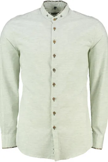 OS TRACHTEN Hemd khaki Slim Fit Langarm