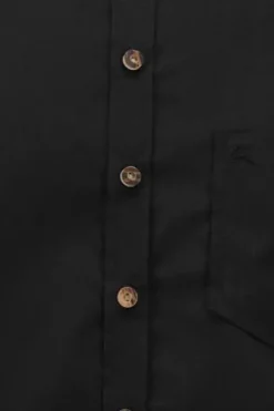 OS TRACHTEN Hemd schwarz Slim Fit Langarm