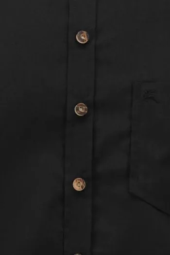 OS TRACHTEN Hemd schwarz Slim Fit Langarm