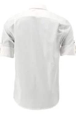 OS TRACHTEN Hemd weiss einfarbig Regular Fit Kurzarm