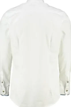 OS TRACHTEN Hemd weiss/jeans Slim Fit Langarm