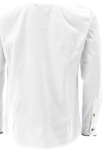 OS TRACHTEN Hemd weiss/jeans Slim Fit Langarm