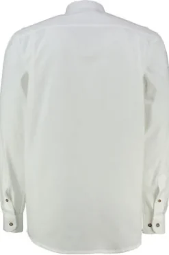 OS TRACHTEN Hemd weiss Regular Fit Langarm mit Bliesen