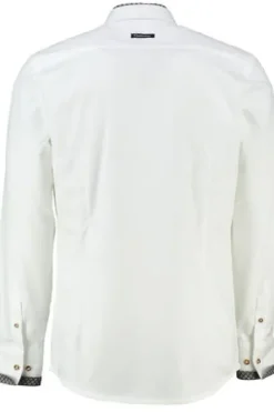 OS TRACHTEN Hemd weiss/schwarz Slim Fit