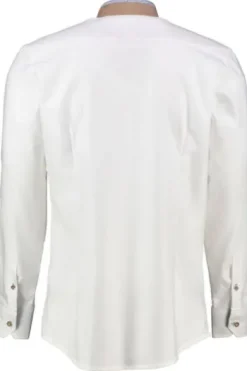 OS TRACHTEN Hemd weiss Slim Fit Langarm Stehkragen
