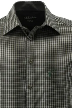 OS TRACHTEN Jagd Hemd trachtengrün kariert Slim Fit