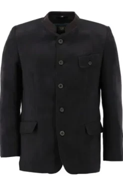 OS TRACHTEN Micro Janker anthrazit einfarbig Slim Fit