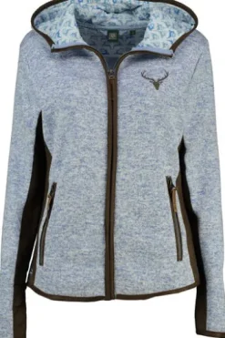 OS TRACHTEN Strickfleece-Jacke hellblau