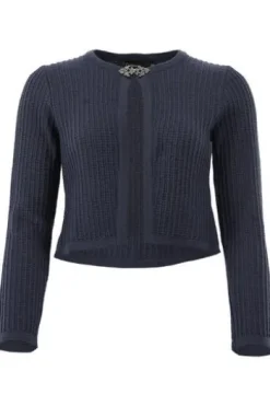 OS TRACHTEN Strickjacke marine langarm