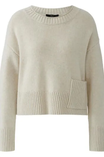 OUI Pullover light beige melange
