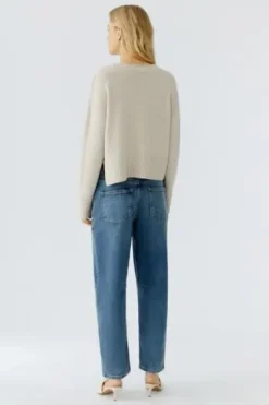 OUI Pullover light beige melange