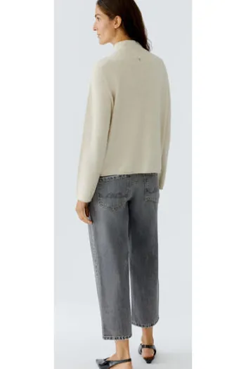 OUI Pullover ofwhite melange