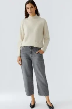 OUI Pullover ofwhite melange