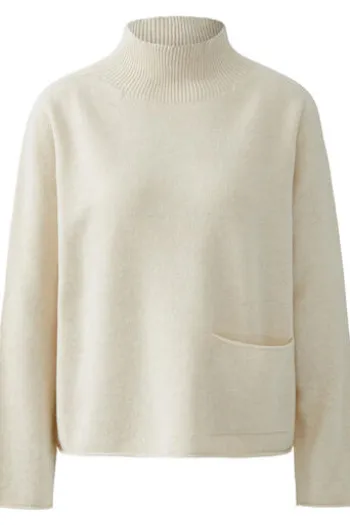 OUI Pullover ofwhite melange