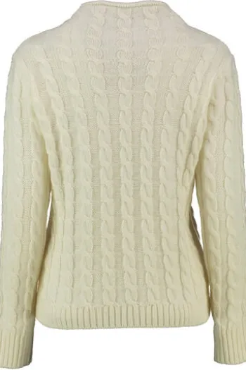 PAOLA BURANI Pullover natur in edlem Zopfstrickmuster