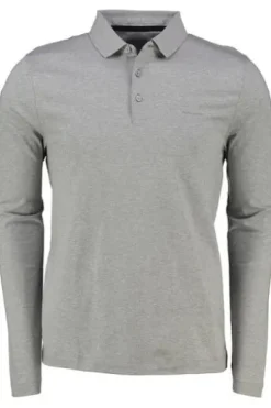 PIERRE CARDIN Langarm Polo-Shirt Grau