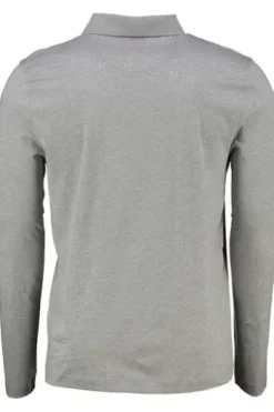 PIERRE CARDIN Langarm Polo-Shirt Grau