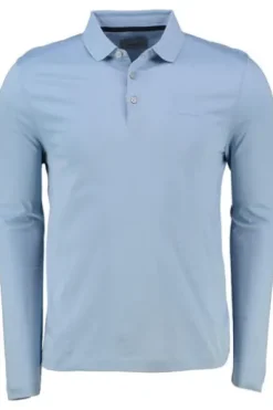 PIERRE CARDIN Langarm Polo-Shirt Hellblau