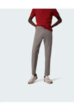 PIERRE CARDIN Light-Baumwoll-Hose Lyon grau Lyon Tapered