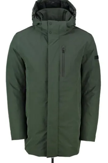 PIERRE CARDIN Parka grün Modern Fit winddicht