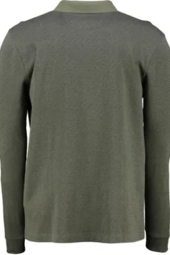 PIERRE CARDIN Polo-Shirt blau gemustert Langarm