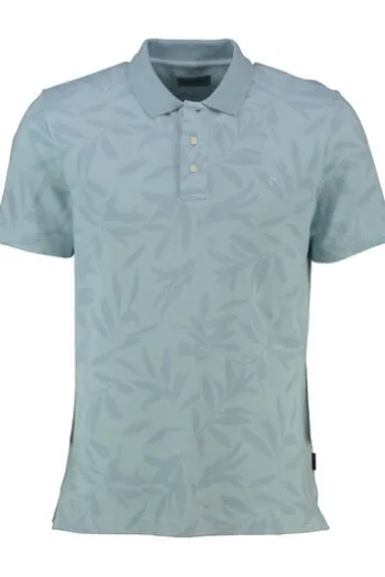 PIERRE CARDIN Polo Shirt hellblau geblümt