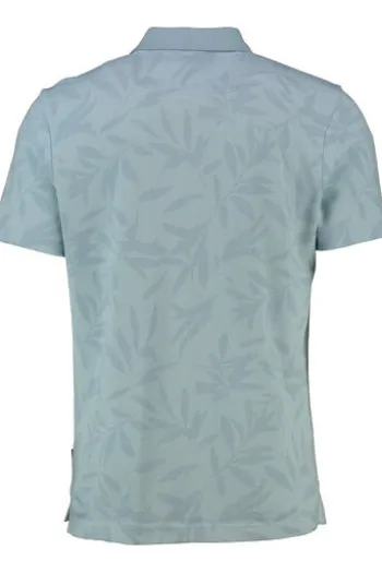 PIERRE CARDIN Polo Shirt hellblau geblümt