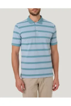 PIERRE CARDIN Polo Shirt mint gestreift